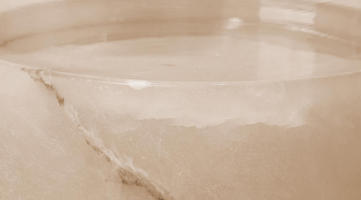 Jamie Young Charlotte Stacked Alabaster Hurricane, Short