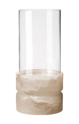 Jamie Young Charlotte Stacked Alabaster Hurricane, Tall