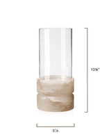 Jamie Young Charlotte Stacked Alabaster Hurricane, Tall