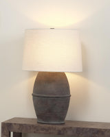 Jamie Young Antiquity Ceramic Table Lamp with Linen Shade