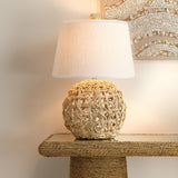 Jamie Young Maui Rope Table Lamp with Linen Shade