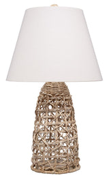 Jamie Young Kauai Rope Table Lamp with Linen Shade