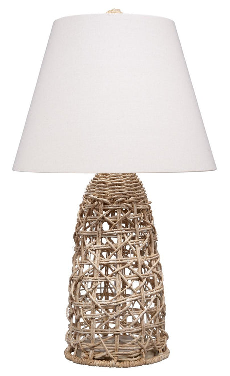 Jamie Young Kauai Rope Table Lamp with Linen Shade
