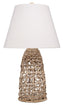 Jamie Young Kauai Rope Table Lamp with Linen Shade