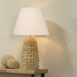 Jamie Young Kauai Rope Table Lamp with Linen Shade