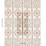Schumacher Temara Hand Embroidered Print Natural Fabric