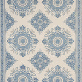 Schumacher Montecito Medallion China Blue Fabric