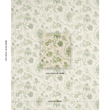Schumacher Chinoiserie Vine Leaf Green Fabric