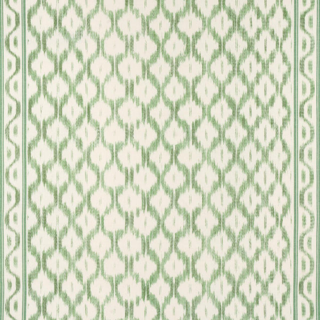 Schumacher Santa Monica Ikat Leaf Green Fabric