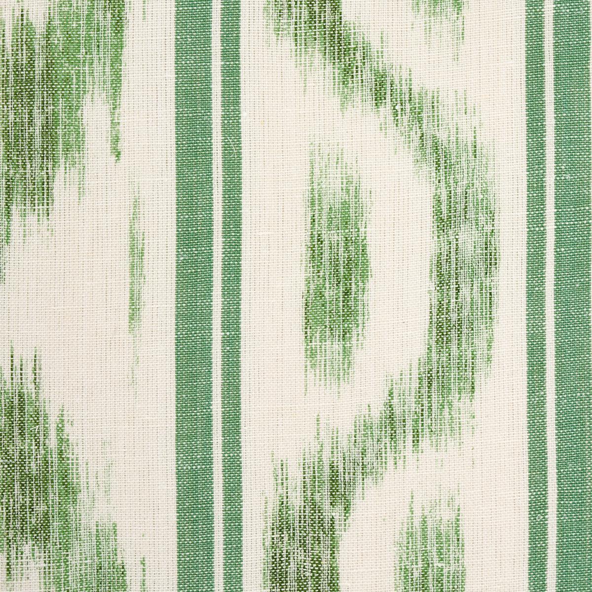 Schumacher Santa Monica Ikat Leaf Green Fabric