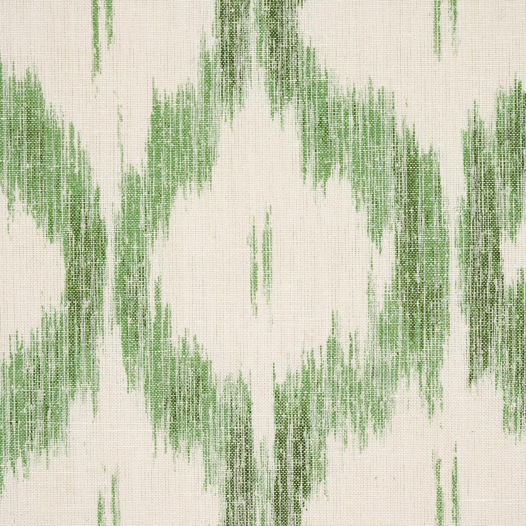 Schumacher Santa Monica Ikat Leaf Green Fabric