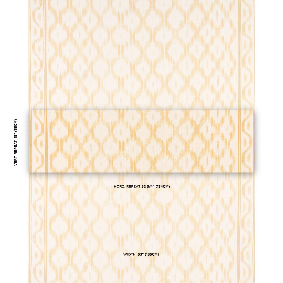 Schumacher Santa Monica Ikat Yellow Fabric