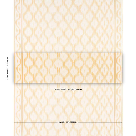 Schumacher Santa Monica Ikat Yellow Fabric