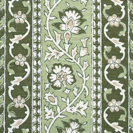 Schumacher Ojai Paisley Leaf Green Fabric