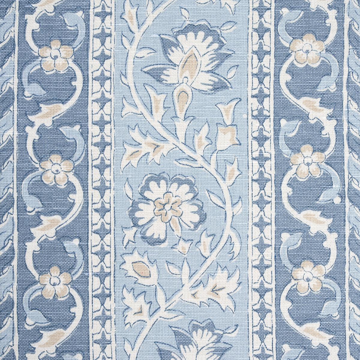 Schumacher Ojai Paisley China Blue Fabric