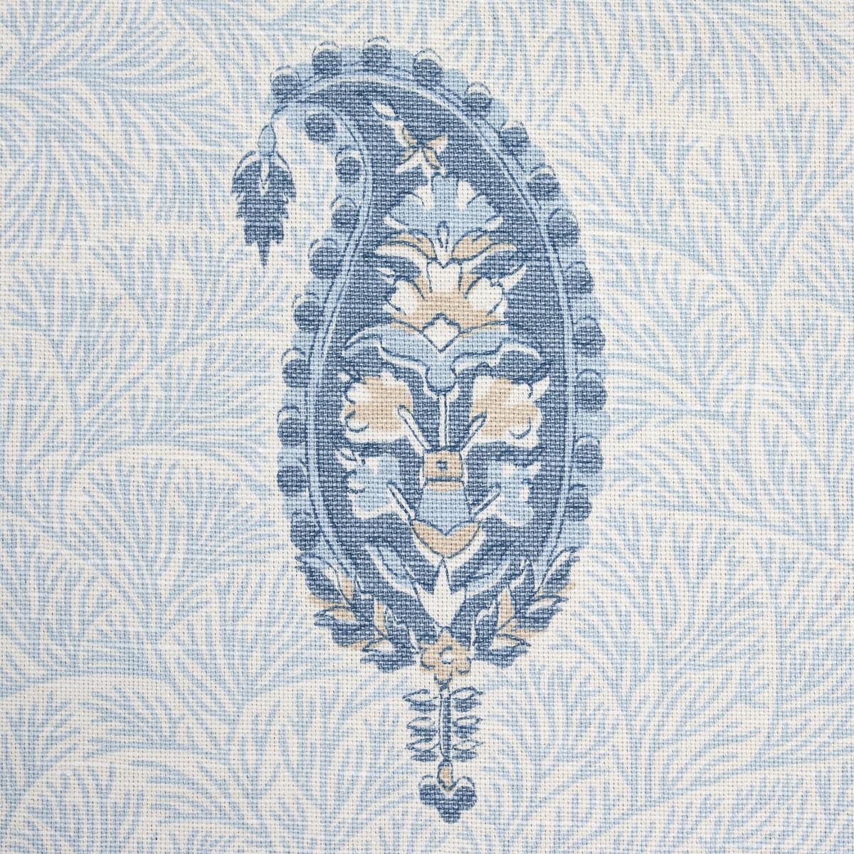 Schumacher Ojai Paisley China Blue Fabric