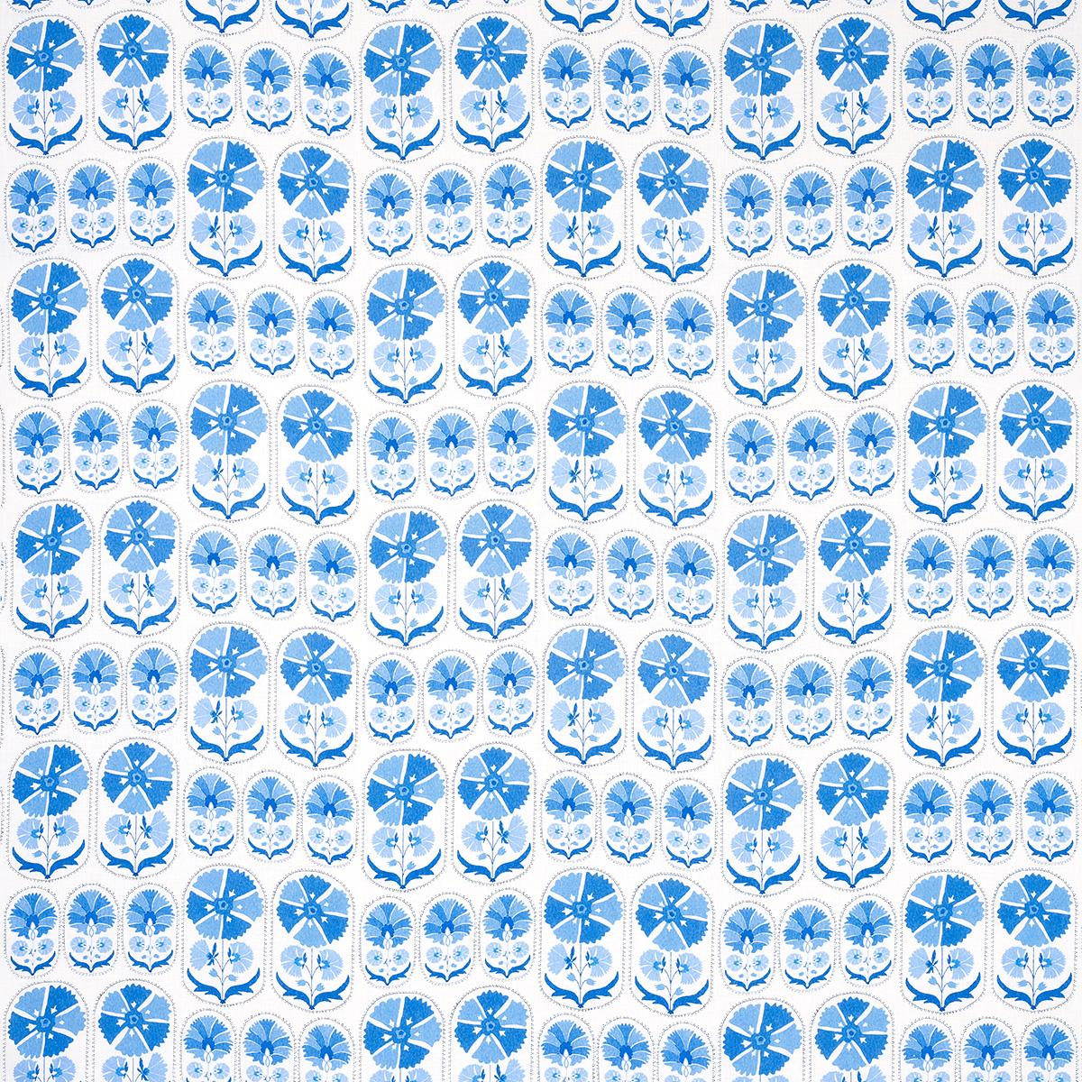 Schumacher Anjuna Floral Linen Print Porcelain Fabric