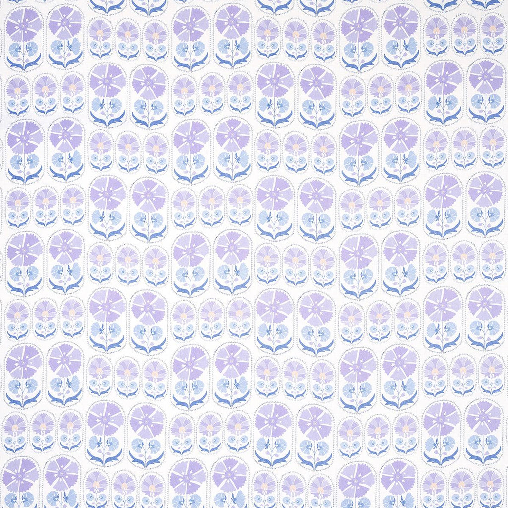 Schumacher Anjuna Floral Linen Print Lilac Fabric