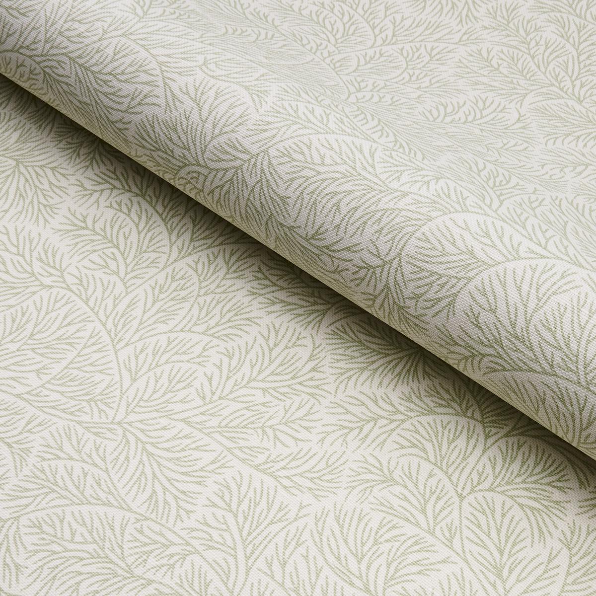 Schumacher Bougainvillea Leaf Green Fabric