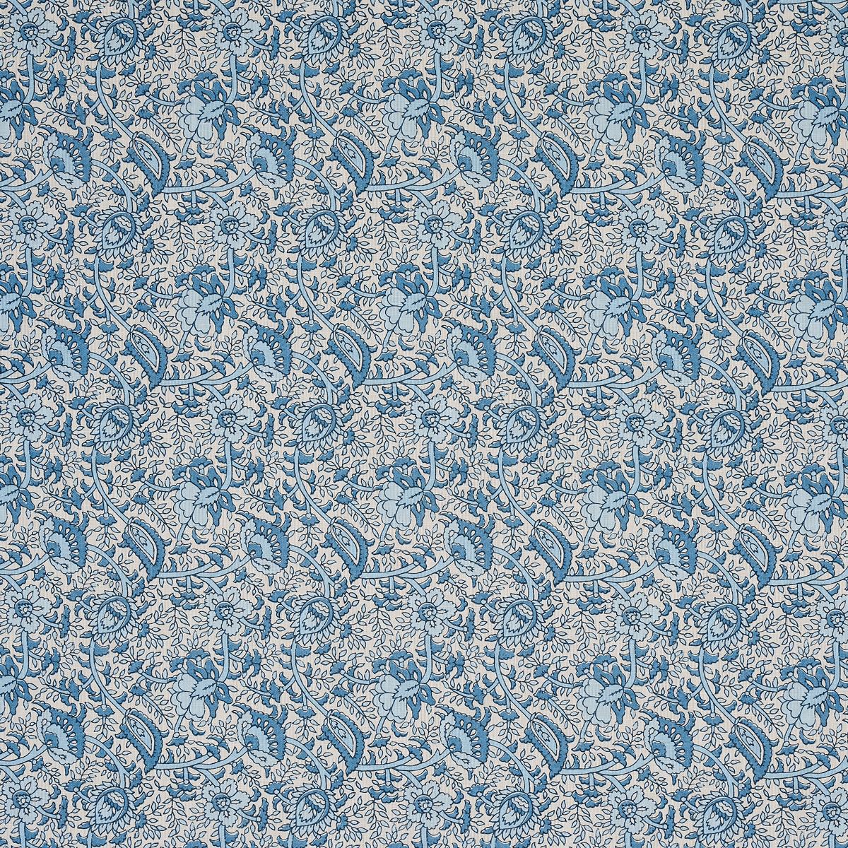 Schumacher Daisy Indoor/Outdoor Indigo Fabric