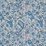 Schumacher Daisy Indoor/Outdoor Indigo Fabric