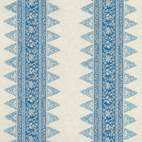 Schumacher Foxglove Indoor/Outdoor Indigo Fabric