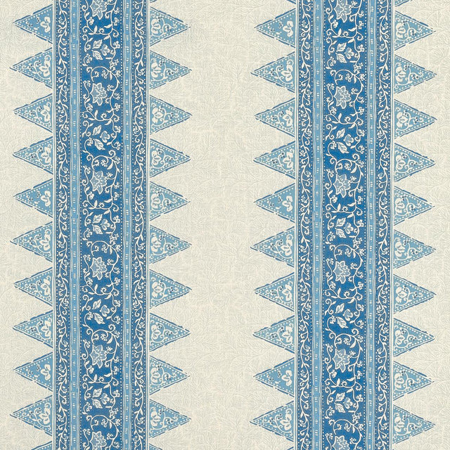 Schumacher Foxglove Indoor/Outdoor Indigo Fabric