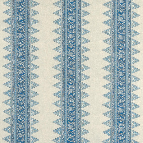 Schumacher Foxglove Indoor/Outdoor Indigo Fabric