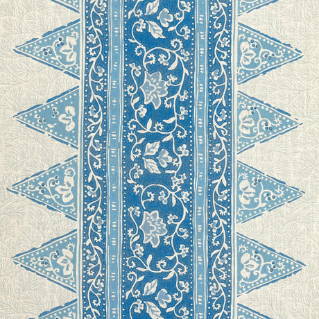 Schumacher Foxglove Indoor/Outdoor Indigo Fabric