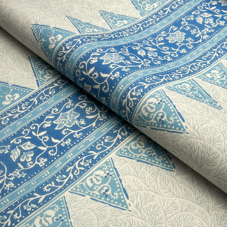 Schumacher Foxglove Indoor/Outdoor Indigo Fabric