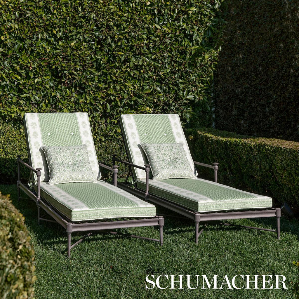 Schumacher Hyacinth Indoor/Outdoor Leaf Green Fabric