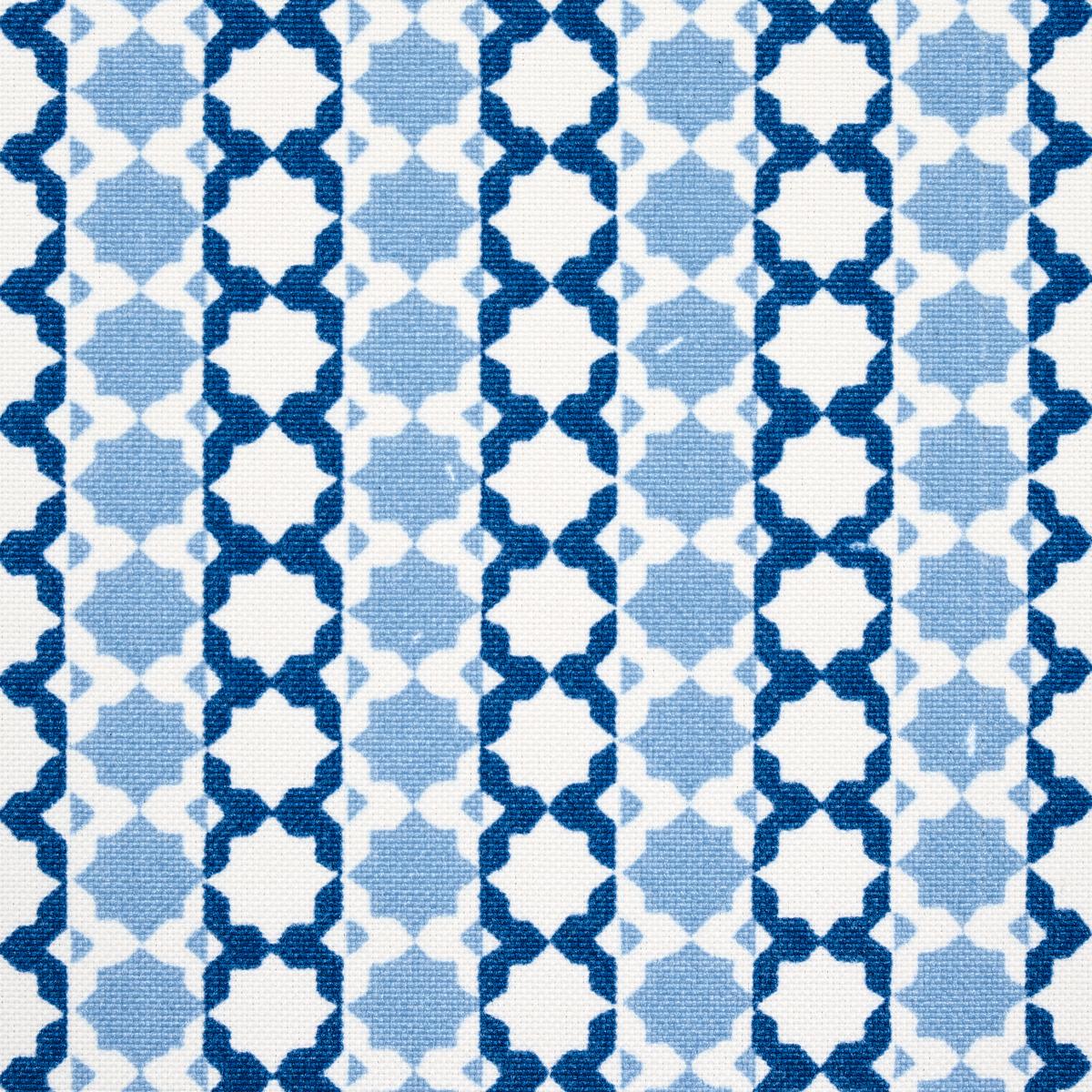 Schumacher Posy Indoor/Outdoor Indigo Fabric