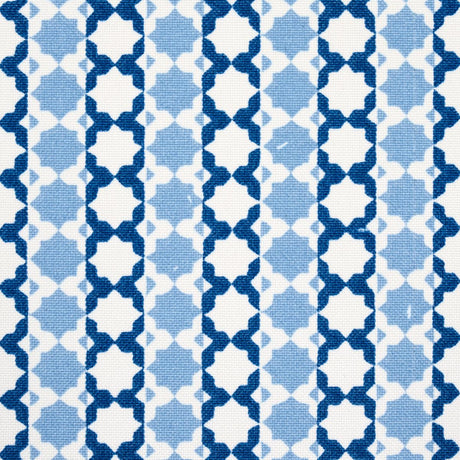 Schumacher Posy Indoor/Outdoor Indigo Fabric