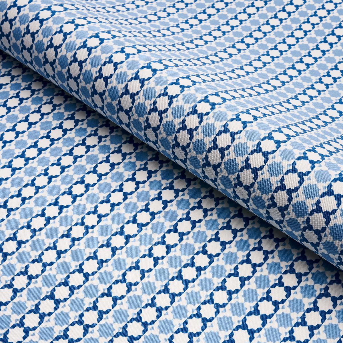 Schumacher Posy Indoor/Outdoor Indigo Fabric