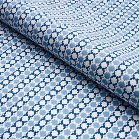 Schumacher Posy Indoor/Outdoor Indigo Fabric