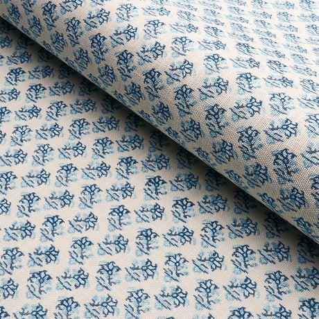 Schumacher Oleander Indoor/Outdoor Indigo Fabric