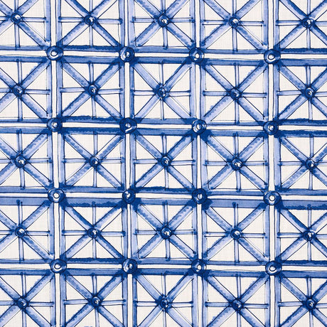 Schumacher Portail Francais Indoor/Outdoor Navy Fabric