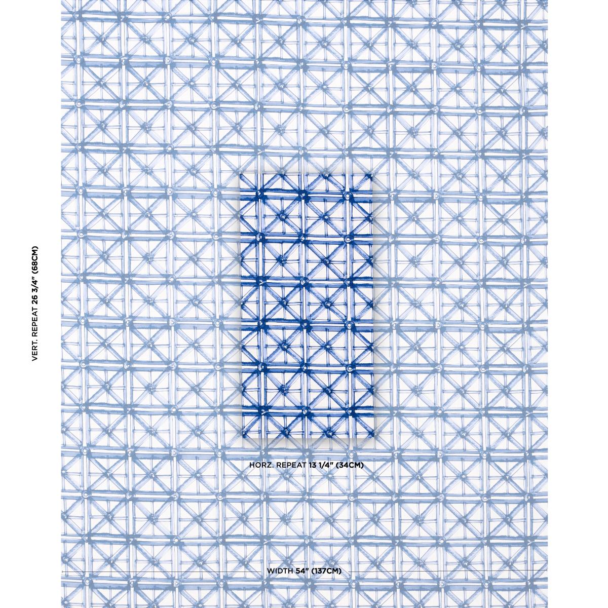 Schumacher Portail Francais Indoor/Outdoor Navy Fabric