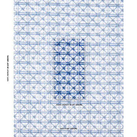 Schumacher Portail Francais Indoor/Outdoor Navy Fabric