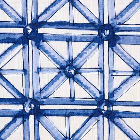 Schumacher Portail Francais Indoor/Outdoor Navy Fabric