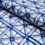 Schumacher Portail Francais Indoor/Outdoor Navy Fabric