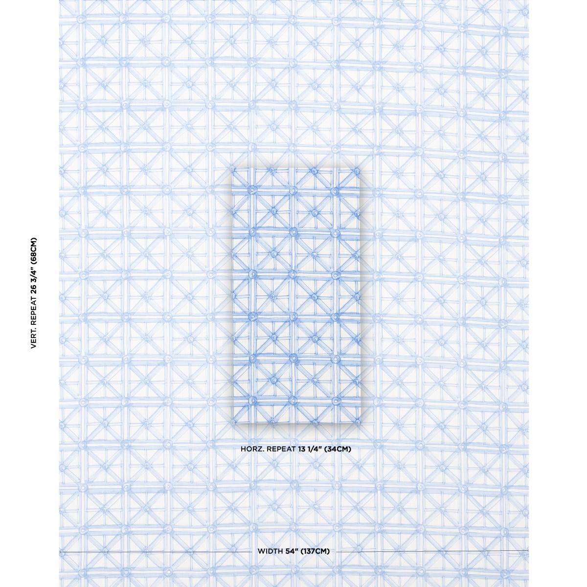 Schumacher Portail Francais Indoor/Outdoor Sky Fabric