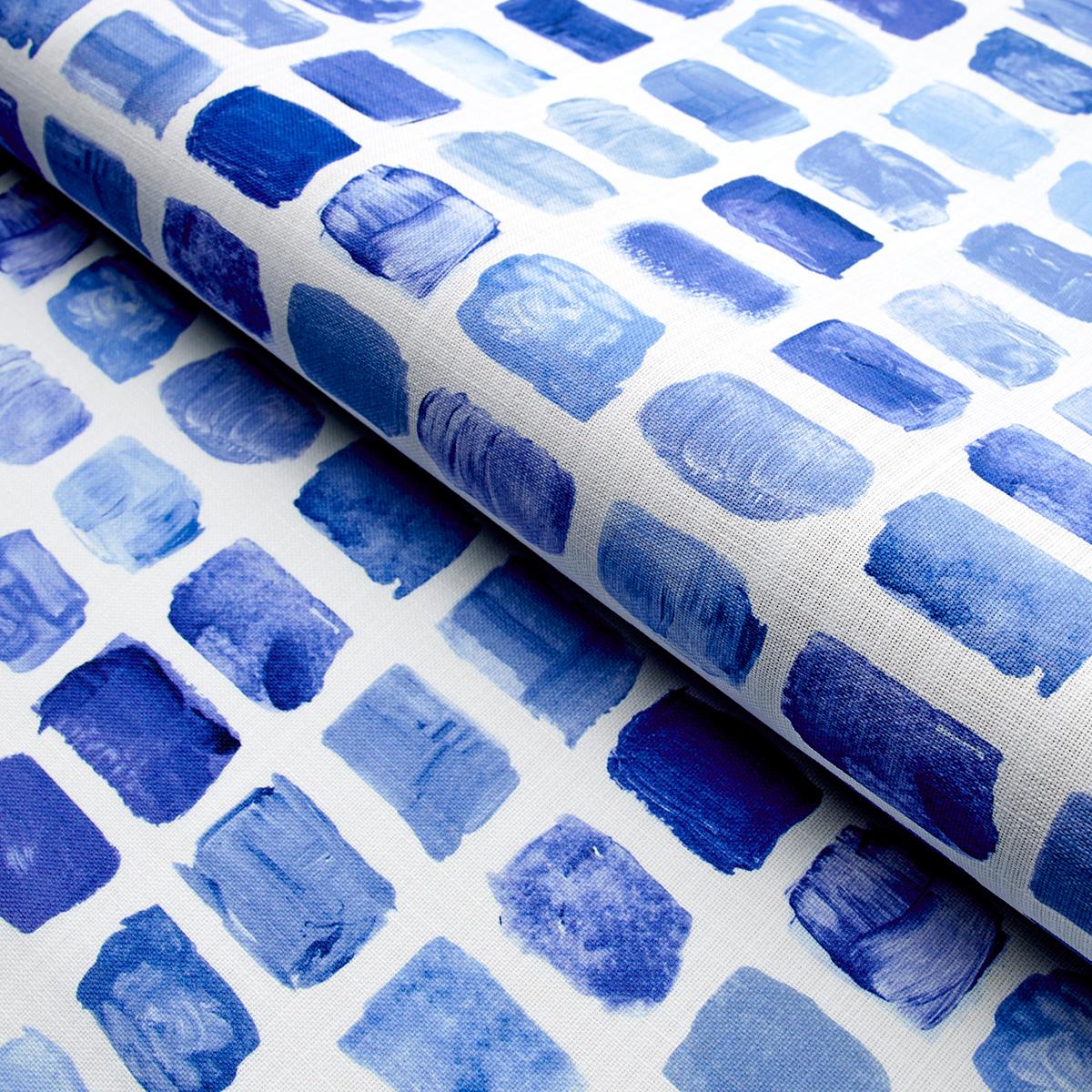 Schumacher Palette Indoor/Outdoor Lapis Fabric