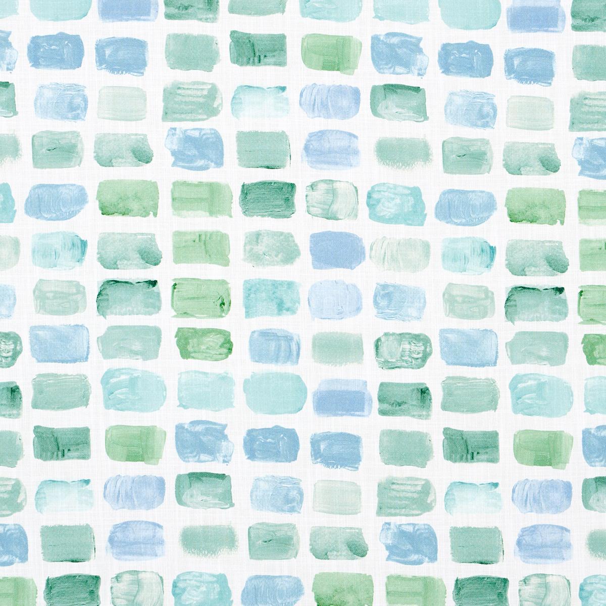 Schumacher Palette Indoor/Outdoor Seaglass Fabric