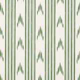 Schumacher Santa Barbara Ikat Leaf Green Wallpaper