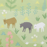 Schumacher Las Colinas Green Wallpaper