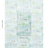 Schumacher Las Colinas Blue Wallpaper