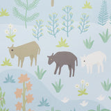 Schumacher Las Colinas Blue Wallpaper