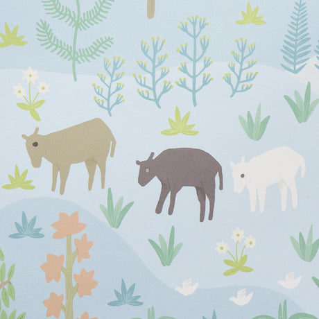 Schumacher Las Colinas Blue Wallpaper