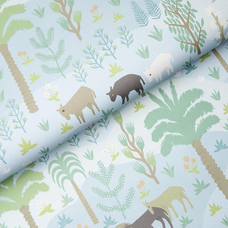 Schumacher Las Colinas Blue Wallpaper